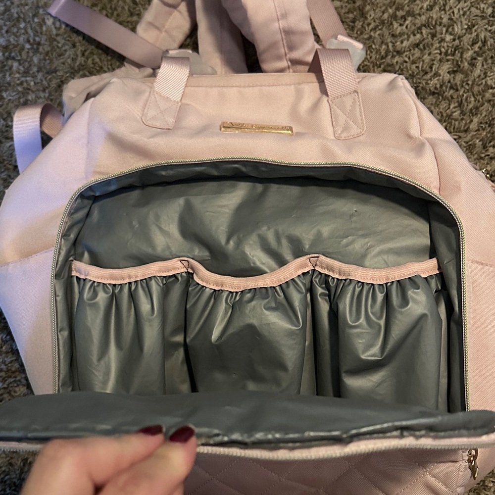 Pink Quilted diaper Backpack - Picture 6 of 9
